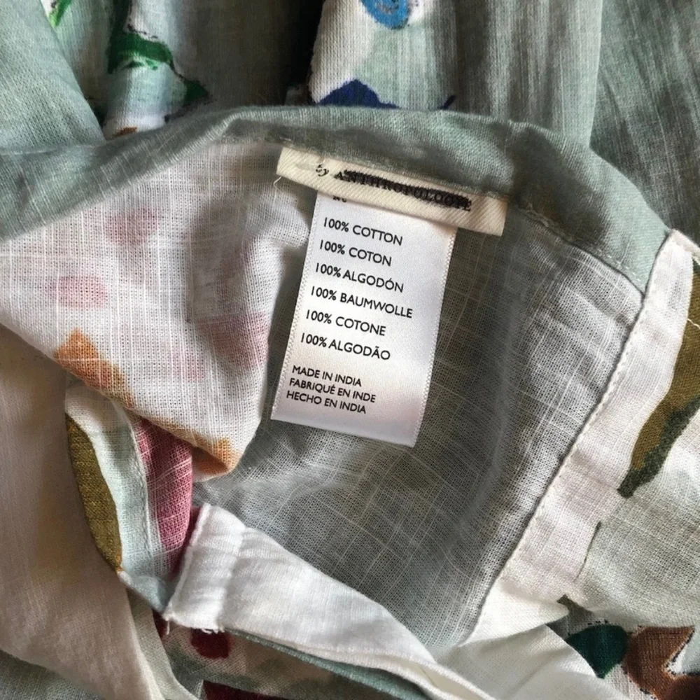 Anthropologie Floral Curtains in Light Blue with Multicolor Floral Print - Picture 5 of 6
